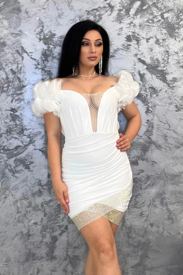 Frauenkleid 615635 Weiß | Kikiriki