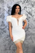 Frauenkleid 615635 Weiß | Kikiriki