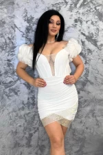 Frauenkleid 615635 Weiß | Kikiriki