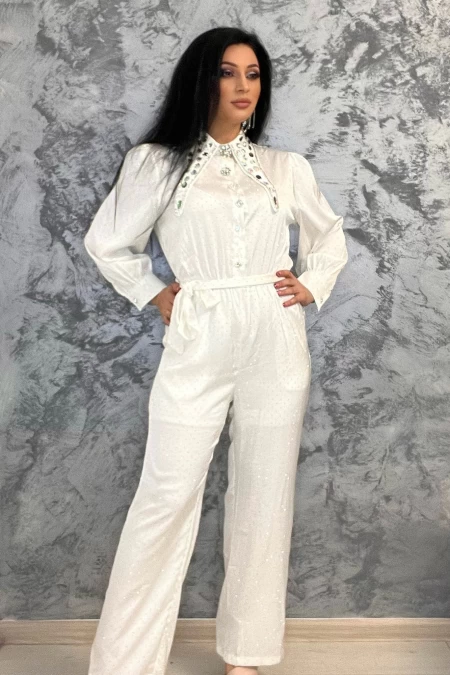Frauen Overalls W9091 Weiß | Kikiriki