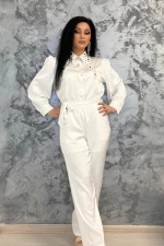 Frauen Overalls W9091 Weiß | Kikiriki