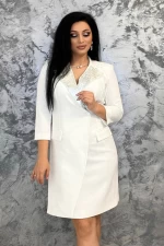 Frauenkleid E18970 Weiß | Kikiriki
