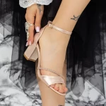 Sandalen mit dicken Absätzen 2RG23 Champagner | Mei