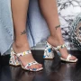 Damenflip flops mit einer dicken Absatz 2Kv76 Weiß | Mei