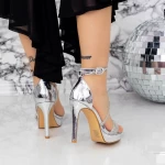 Sandalen mit einer dünnen Ferse und 2yxd81 Silber Mei