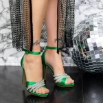 Sandalen mit einer dünnen Ferse 2BD21 Green | Mei
