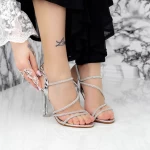 Sandalen mit einem dünnen Absatz 2BD31 Silber Mei