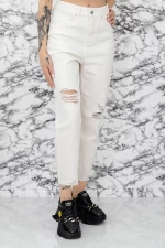 Frauen Jeans L0968 Weiß Fartfallin