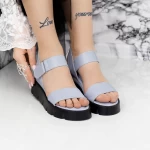 Sandalen auf der 2 km7 Plattform blau Mei