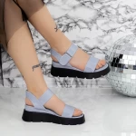 Sandalen auf der 2 km7 Plattform blau Mei