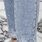 Frauen Jeans 90393 Blau Gesicht