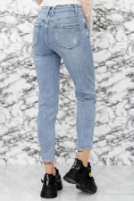 Frauen Jeans 90393 Blau Gesicht