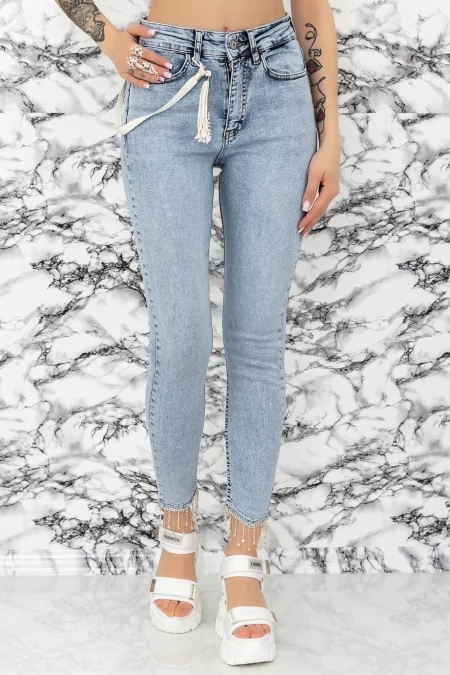 Frauen Jeans 50986 Blau Gesicht