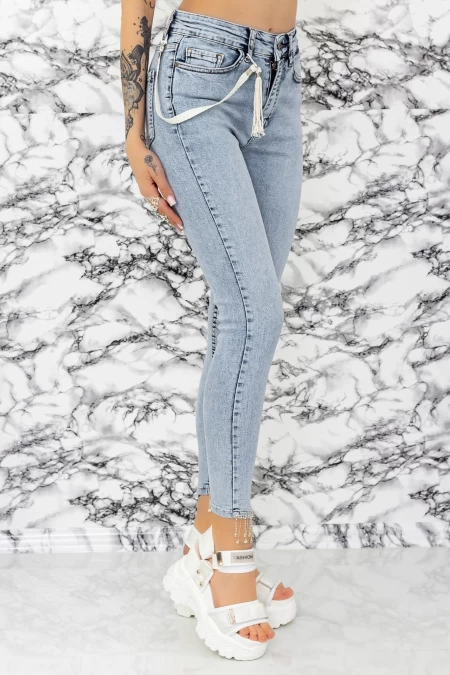 Frauen Jeans 50986 Blau Gesicht