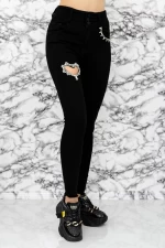 Frauen KV-129A Jeans Black | Gesicht