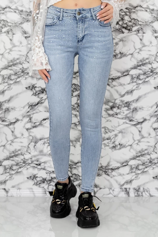 Frauen Jeans S0510-7 Blau Gesicht