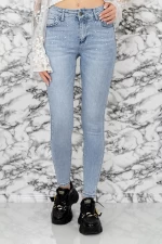 Frauen Jeans S0510-7 Blau Gesicht
