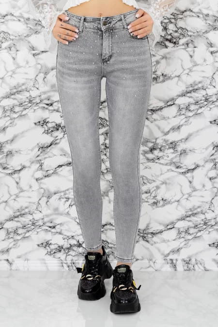 Frauen Jeans S0510-e Grau Gesicht