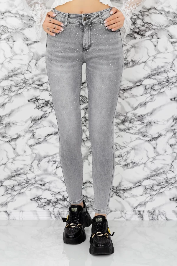 Frauen Jeans S0510-e Grau Gesicht
