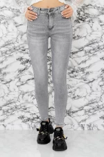Frauen Jeans S0510-e Grau Gesicht