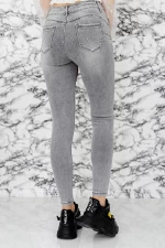 Frauen Jeans S0510-e Grau Gesicht