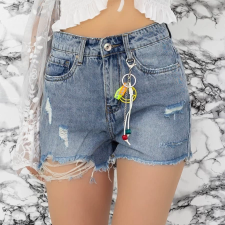 Kurzjeans von Frauen Sh9125 Blau Gesicht
