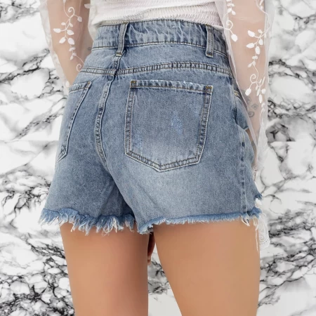 Kurzjeans von Frauen Sh9125 Blau Gesicht