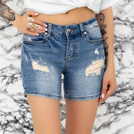 Kurzjeans von Frauen Sh1831 Blau Gesicht