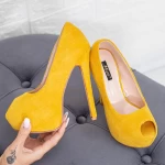 Dünne Absätze und xkk217 gelbe Schuhe Mei