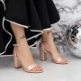 Sandalen mit einer dicken Ferse 2xkk58 Champagner | Mei