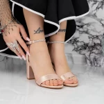 Sandalen mit einer dicken Ferse 2xkk58 Champagner | Mei
