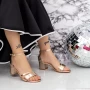 Sandalen mit dicken Absätzen 2xkk85 Champagner | Mei