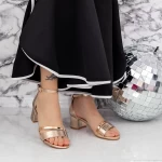 Sandalen mit dicken Absätzen 2xkk85 Champagner | Mei