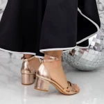 Sandalen mit dicken Absätzen 2xkk85 Champagner | Mei