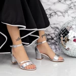 Sandalen mit dicken Absätzen 2xkk85 Silber Mei