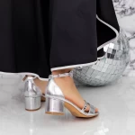 Sandalen mit dicken Absätzen 2xkk85 Silber Mei