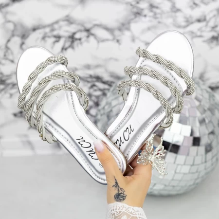 2WS5 Pantoffeln für Frauen Silber Mei