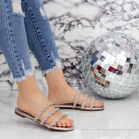 2WS5 Pantoffeln für Frauen Silber Mei