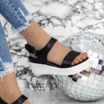 Sandalen auf der schwarzen PT27 -Plattform Mei