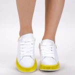 Frauensportschuhe ykq195 White-Yellow | Mei