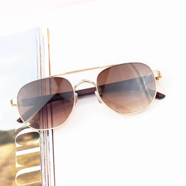 Sonnenbrille für Frauen 20306 Golden-Brown Mode