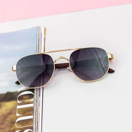 Sonnenbrille für Frauen 20306 Zloty-Black | Mode