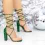 Sandalen mit einer dicken Ferse 2Kv75 Grün | Mei
