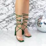 Sandalen mit einer dicken Ferse 2Kv75 Grün | Mei