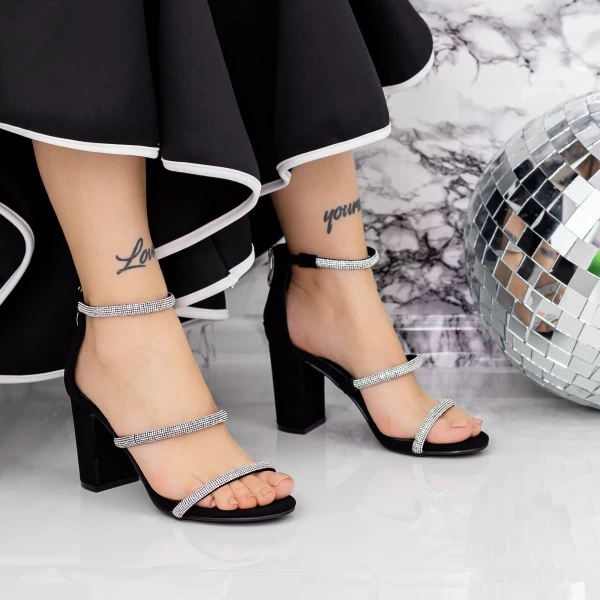 Sandalen mit dicken Absätzen 2xkk86 schwarz | Mei