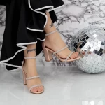 Sandalen mit dicken Absätzen 2xkk86 Champagner | Mei