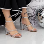 Sandalen mit dicken Absätzen 2xkk86 Silber Mei