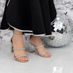 Sandalen mit dicken Absätzen 2xkk86 Silber Mei