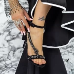 Sandalen mit einer dünnen Absatz 2xkk89 Black | Mei