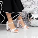Sandalen mit dicken Absätzen und 2xkk112 Plattform Weiß | Mei